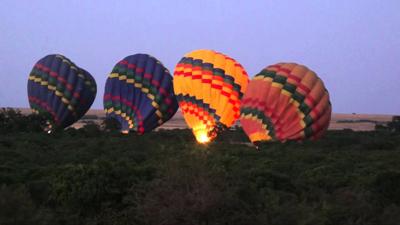 Typical windy inflation in the Massai Mara (KENYA)