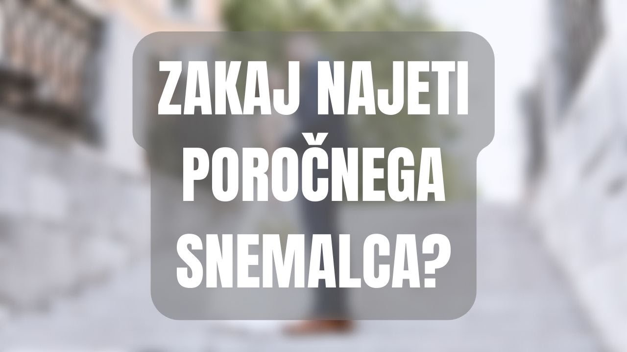 Zakaj najeti poročnega snemalca?