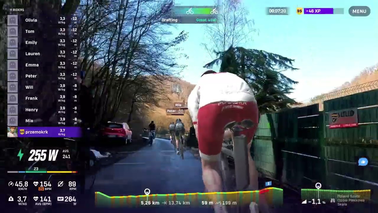 Rouvy.Test my new ar route.Gps track of the terrain slop need to improve.