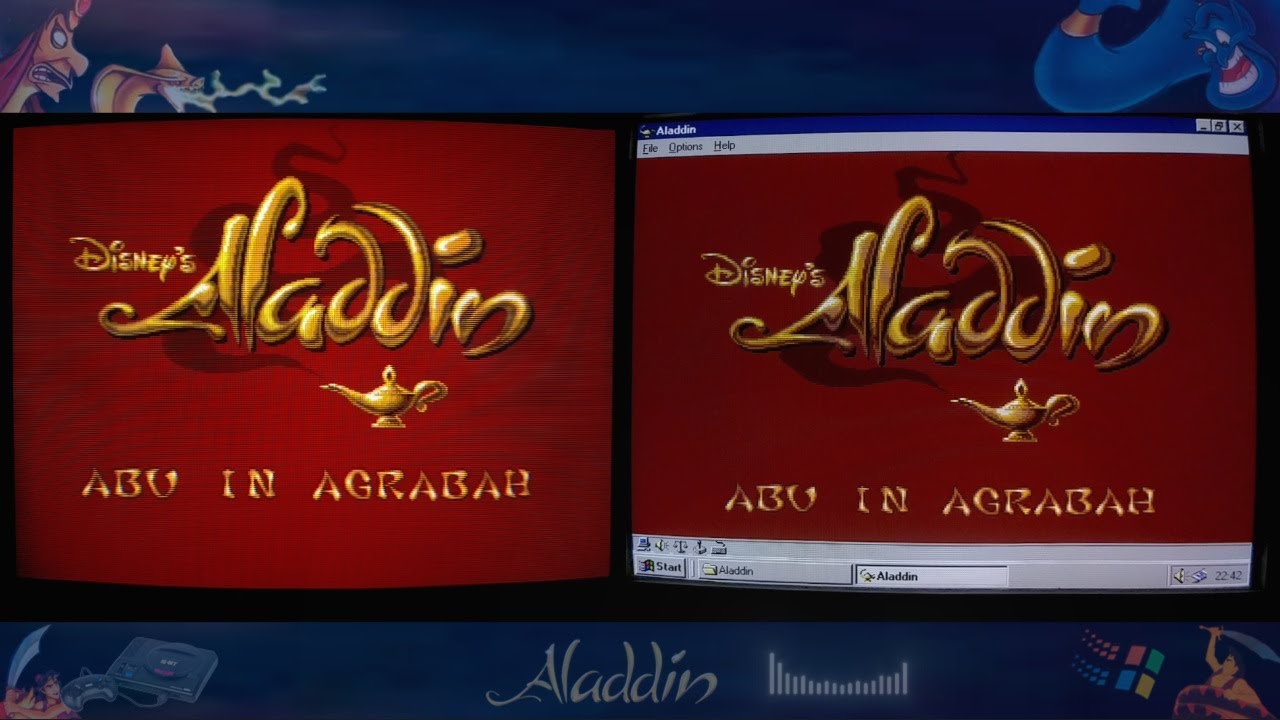 Aladdin - Real hardware comparison Windows/MS-DOS VS SegaGenesis - No Emulator.