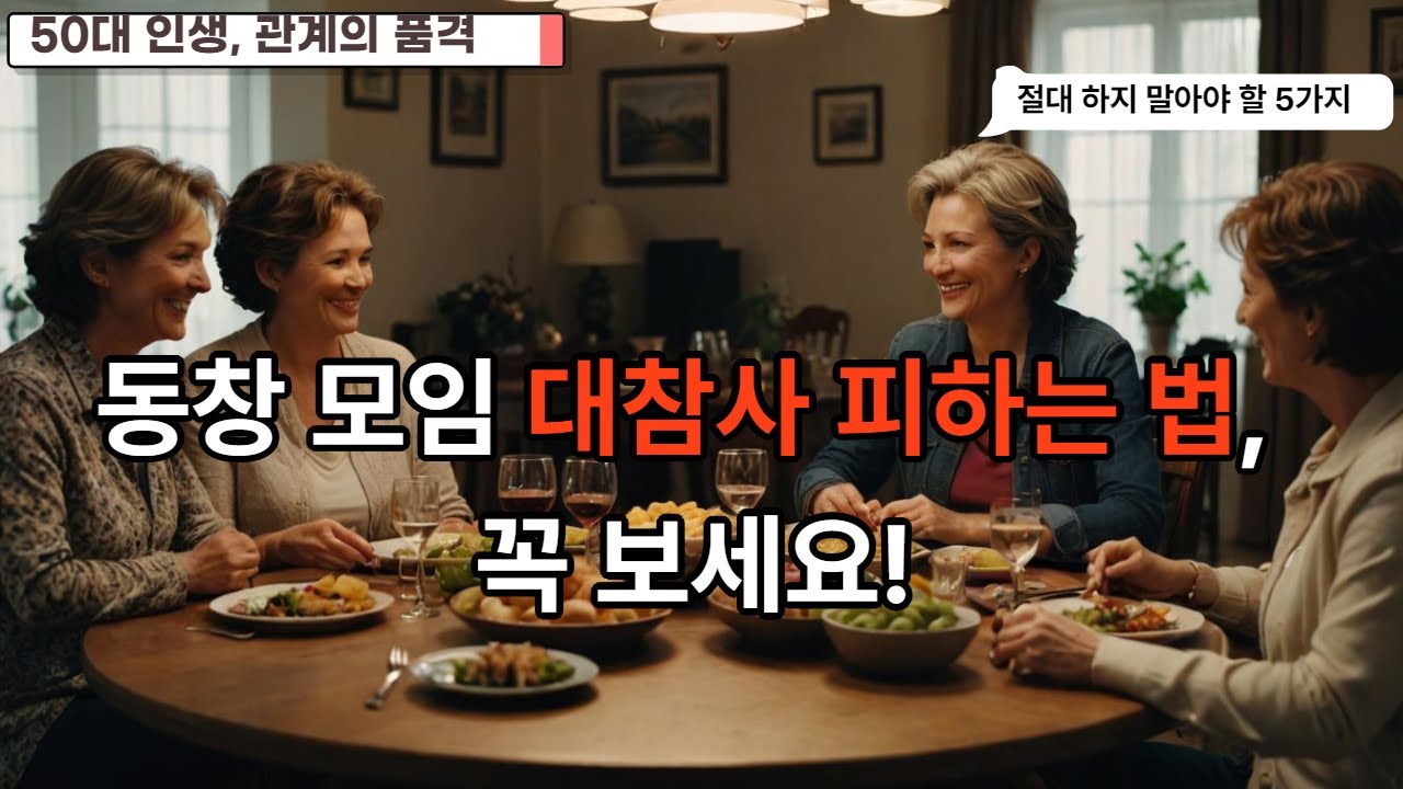 동창모임 대참사 피하는 법, 꼭 보세요.