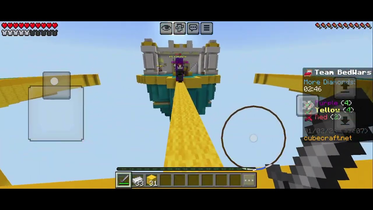 Improving my Bedwars skills In Cubecraft server! #minecraft #bedwars 