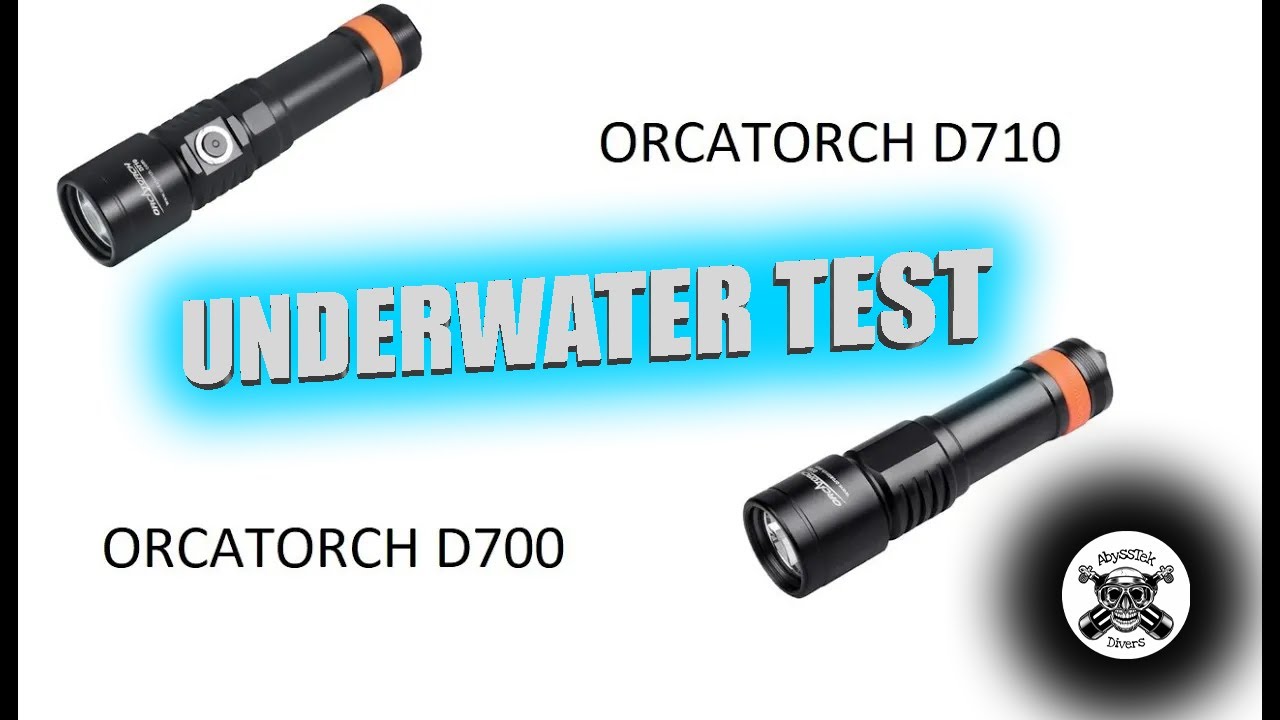 ORCATORCH D700 DIVE LIGHT & D710 DIVE LIGHT UNDERWATER TEST