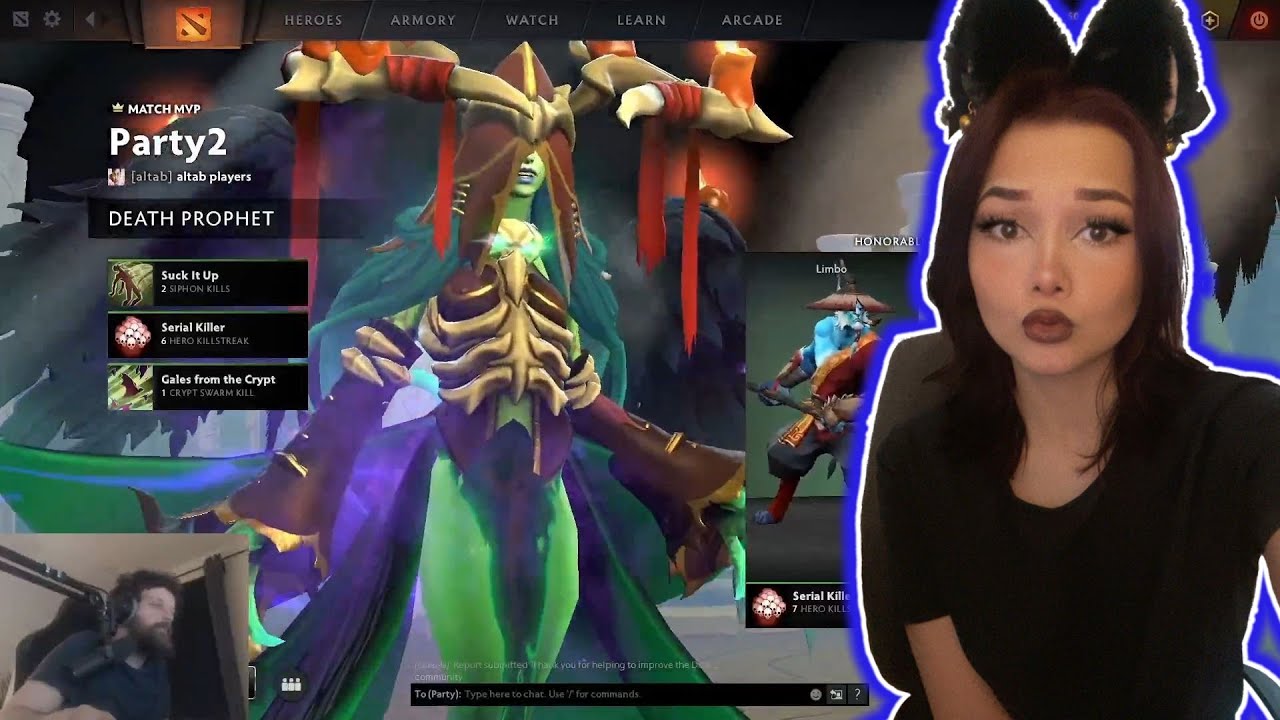The Matrix Broke! Gorgc commended me OMG! #dota2 immortal girl #8k