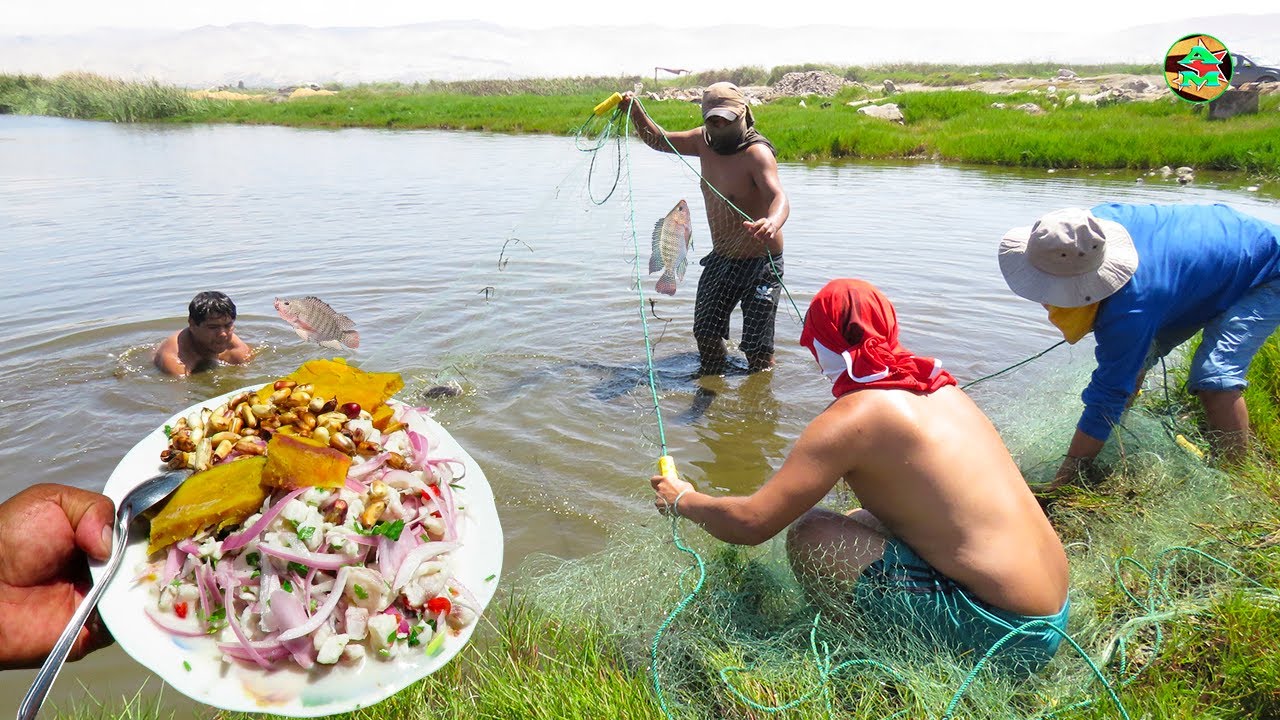 PESCA Y PREPARACIÓN DE CEVICHE DE TILAPIAS GRANDES - fishing and ceviche