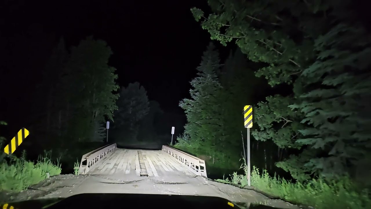 Early Morning Wilderness Nature Drive And Big Flashlight On Bridge Vlog