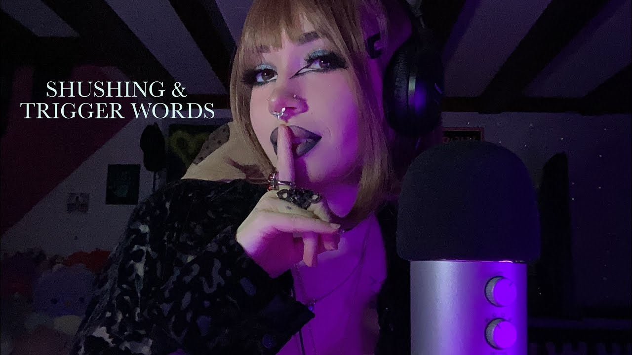 Shushing You & Repeating Trigger Words ASMR | Hand Movements, Finger Fluttering, Whispering