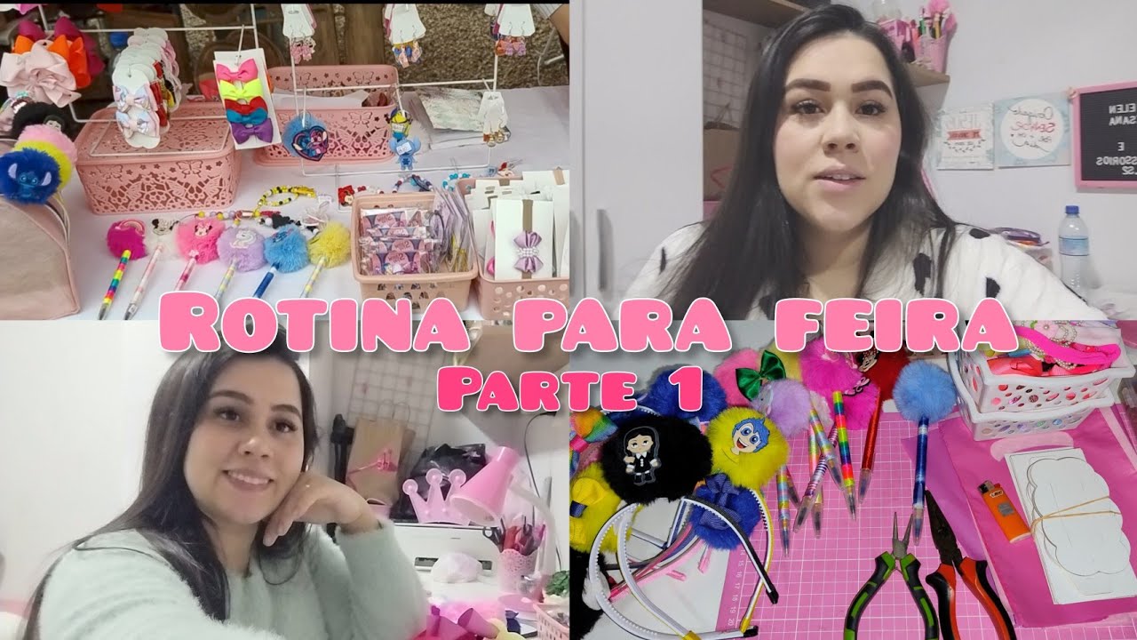 Minha rotina para feira| Produção de laços |Participei de 2 feiras|Muitas peças lindas 🎀🥰