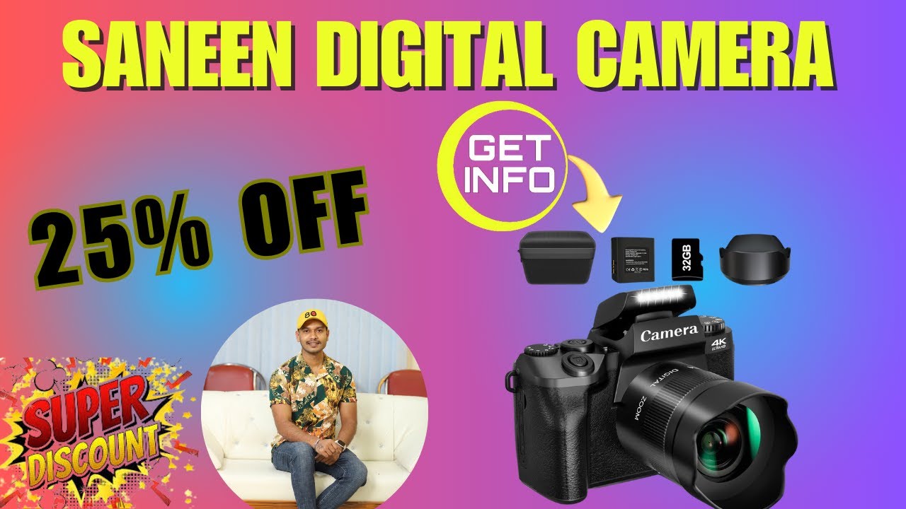Saneen Digital Camera Review | 25% Off | 4k Cameras for Photography & Video