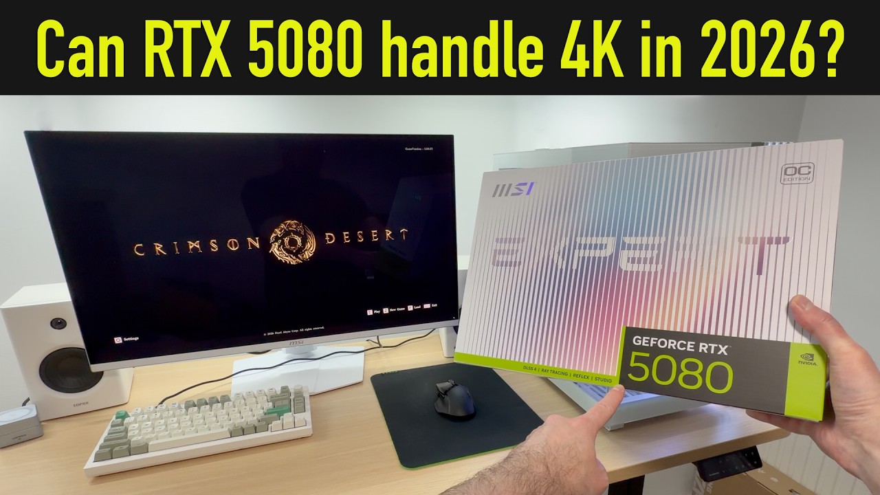 RTX 5080 kontra monitor 4K w 2026 roku [śledzenie promieni/ścieżek, DLSS, generowanie klatek]