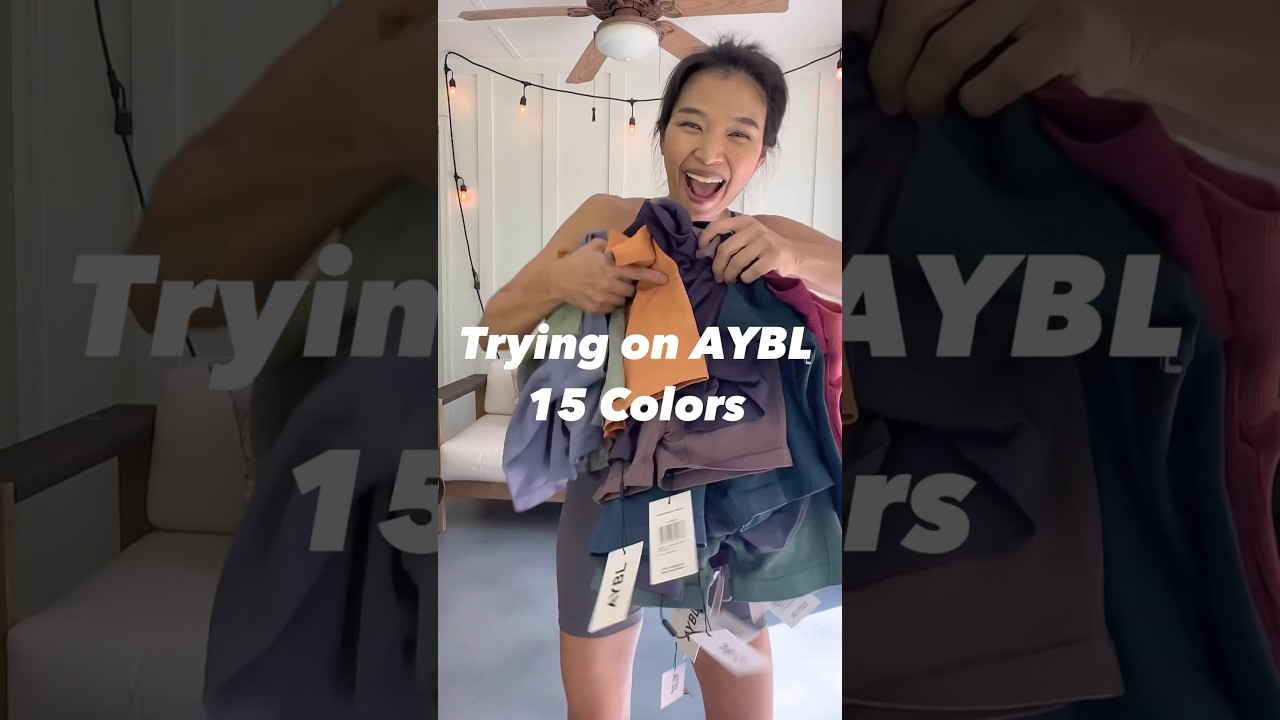 Trying on AYBL Balance V2 Shorts 15 colors 