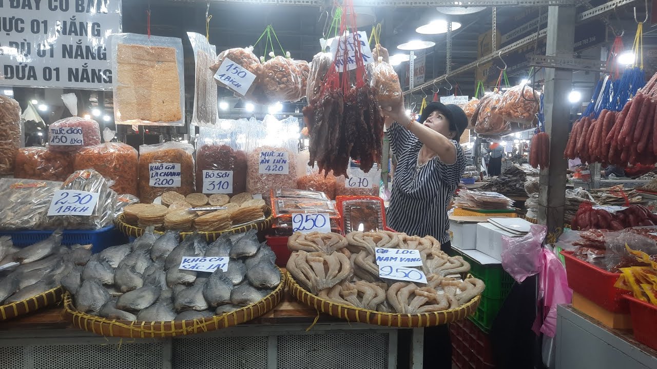 Khu khô chợ đầu mối bình điền 22 tây tháng 1 bán đủ loại khô khô lóc 160k khô cá kèo 430 khô sạc 210
