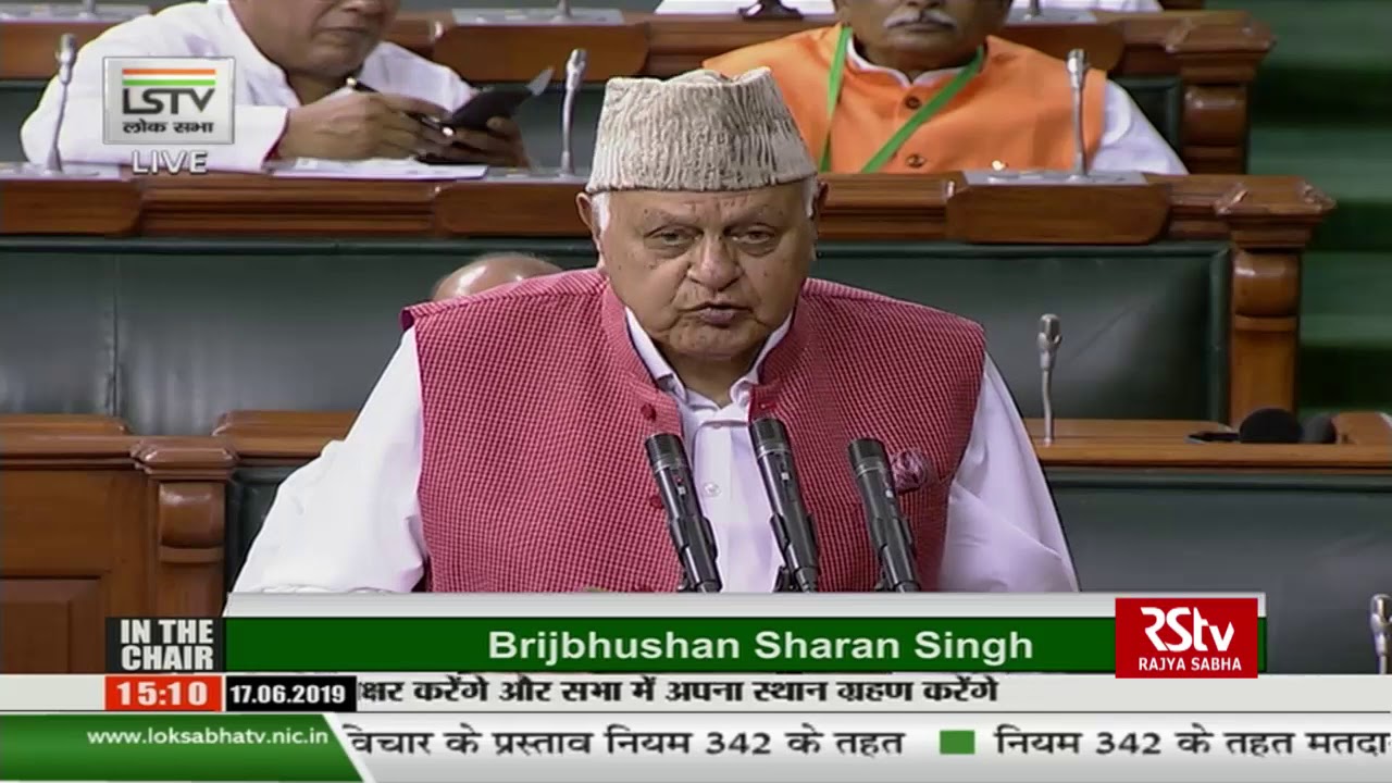 Farooq Abdullah takes oath as Lok Sabha MP