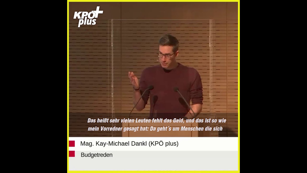 Rede von KPÖ PLUS Gemeinderat Kay-Michael Dankl zum Stadtbudget Salzburg 2021.
