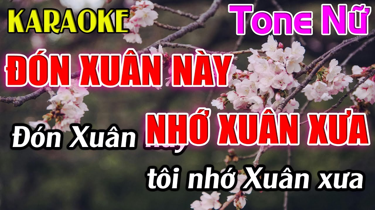 Đón Xuân Này Nhớ Xuân Xưa Karaoke Tone Nữ ( Cm ) Karaoke Dễ Hát - Beat Mới