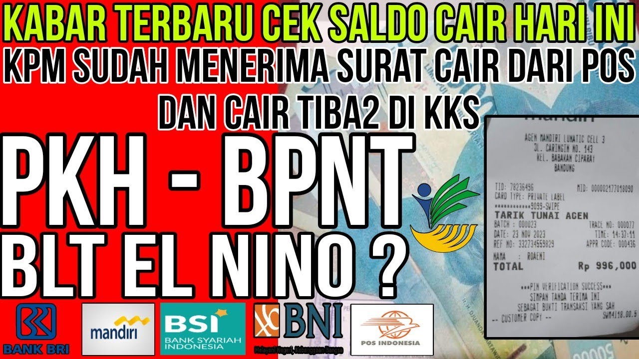 ALHAMDULILLAH CAIR HARI INI_PKH BPNT ADA SALDO MASUK_CAIR TIBA2 SALDO MASUK DI KKS KPM RP1.000.000!
