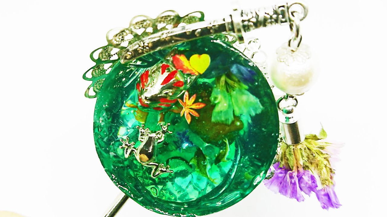 和のジオラマ簪レジン♪Japanese diorama hairpin resin ♪