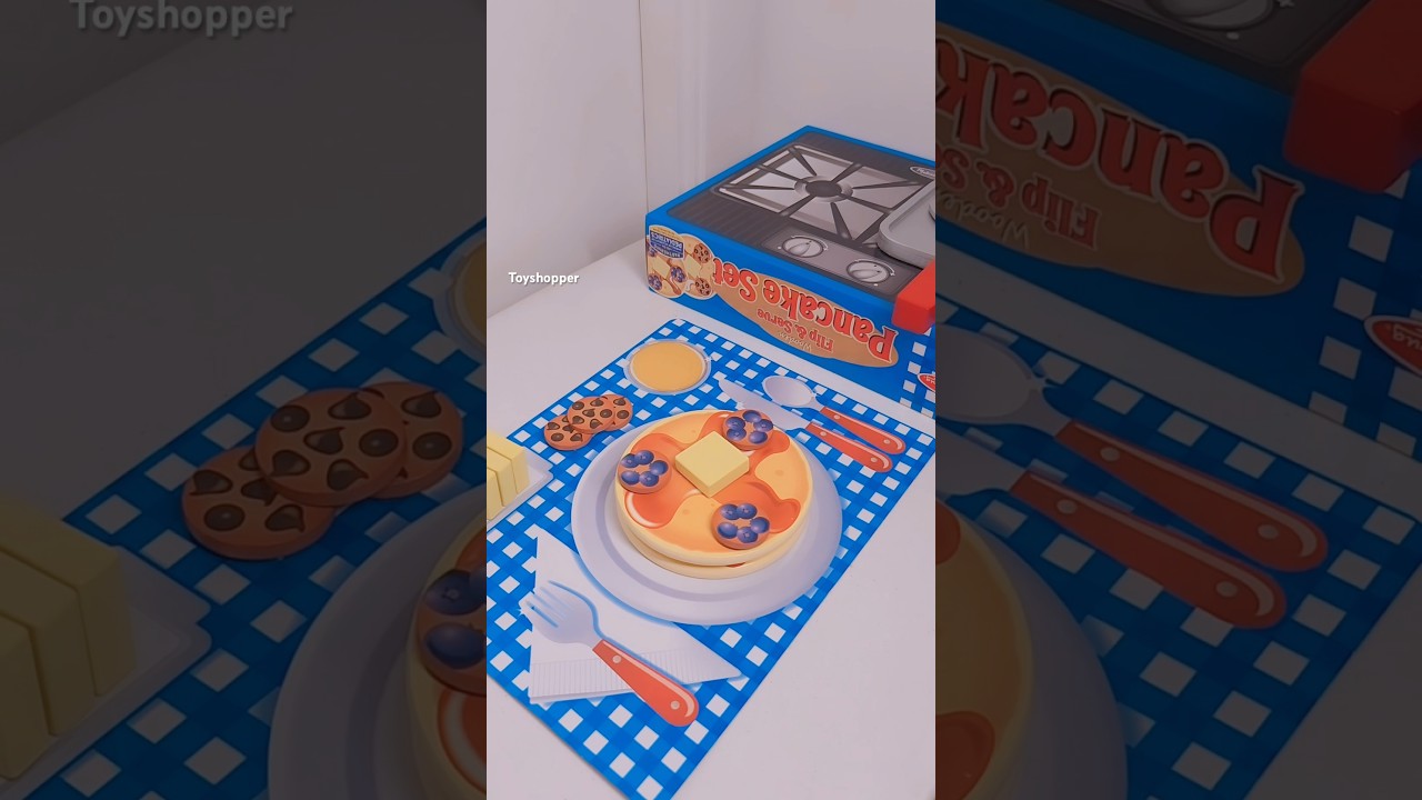 Melissa & Doug Flip and Serve Pancake - Breakfast Wooden Play Set 🥞🫐 #asmr #playfood #pretendplay