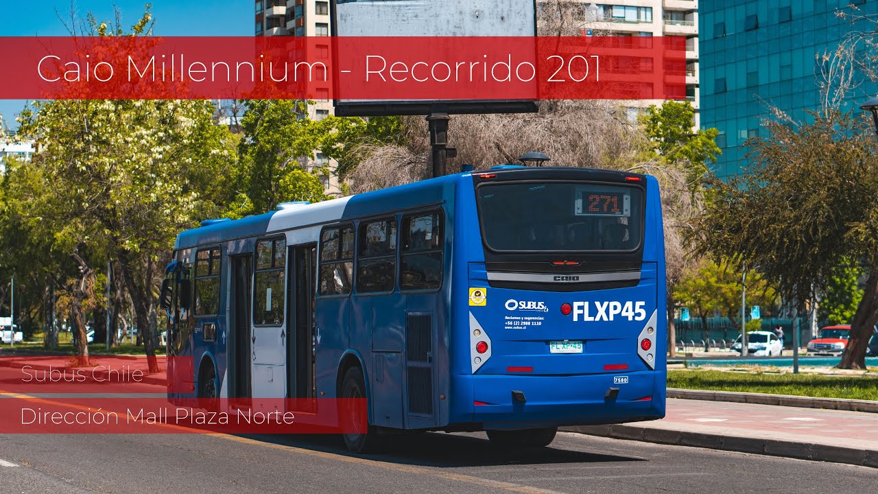 Transantiago : Viaje en bus único Caio Millennium de Subus por Recorrido 201