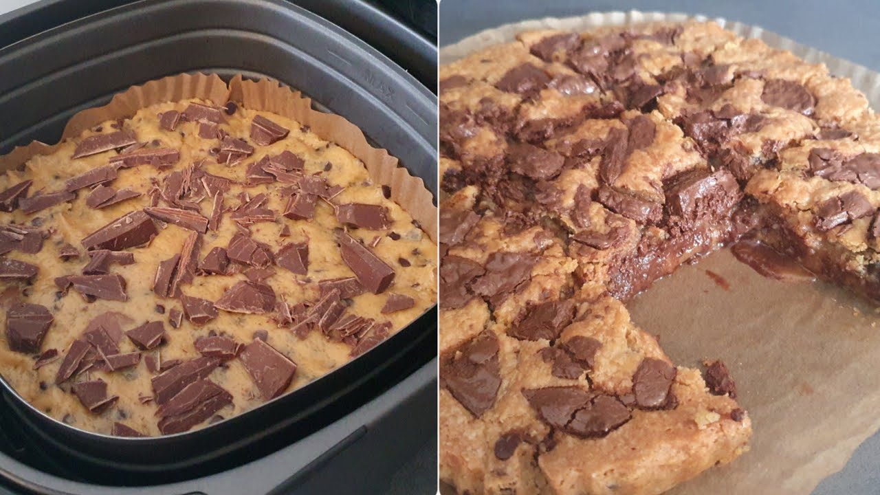 Airfryer da bol çikolatalı cookie tarifi👍Philips Airfryer da cookie tarifi✅Airfryer tarifleri💯