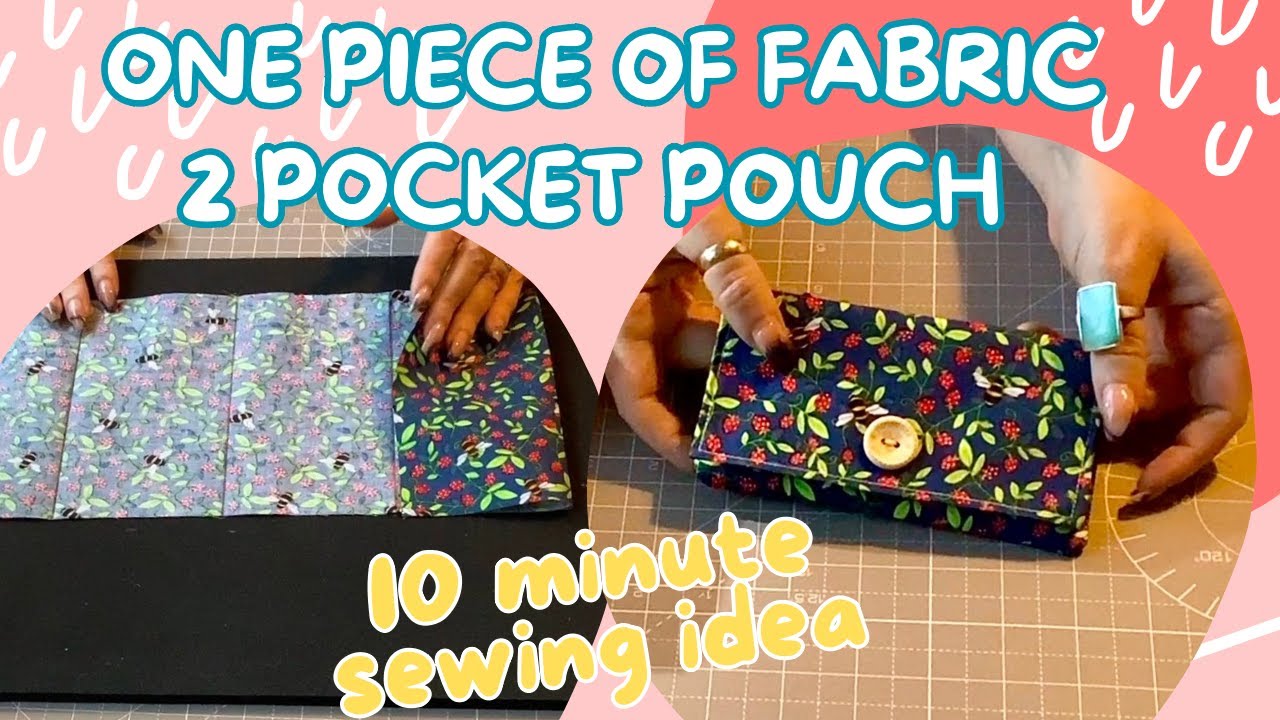 How to sew 2-Pocket Pouch Tutorial &ndash; Quick & Easy Beginner Sewing Project