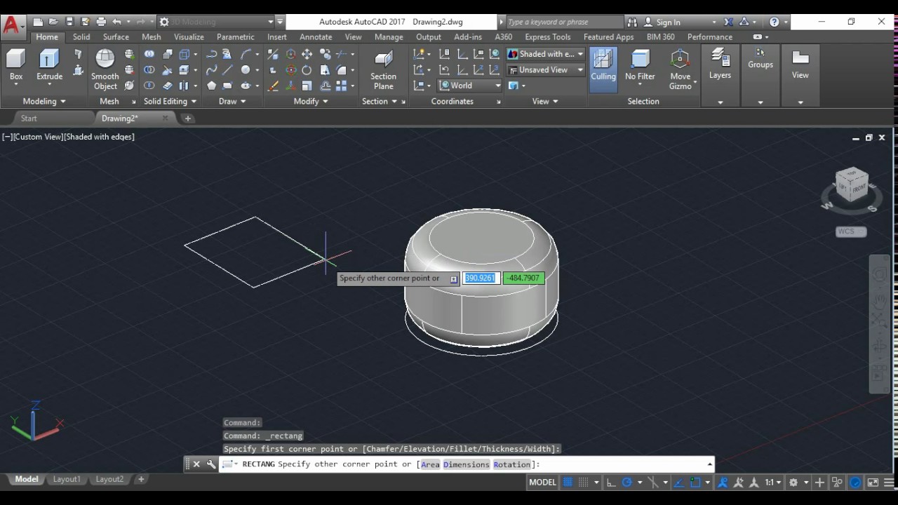 Apply a fillet/blend on a 3D Object.