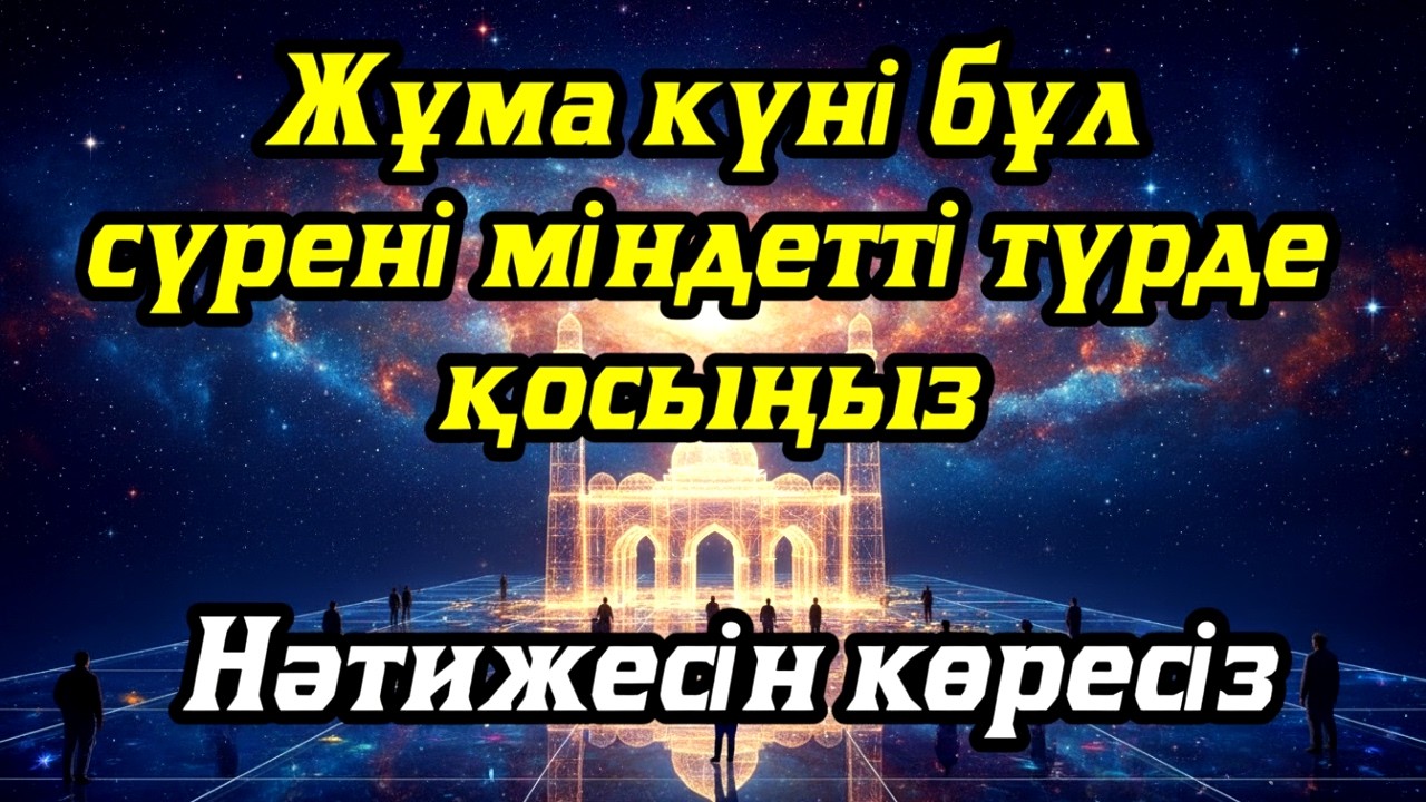Жұма күні бұл сүрені міндетті түрде қосыңыз. Нәтижесін көресіз #құран
