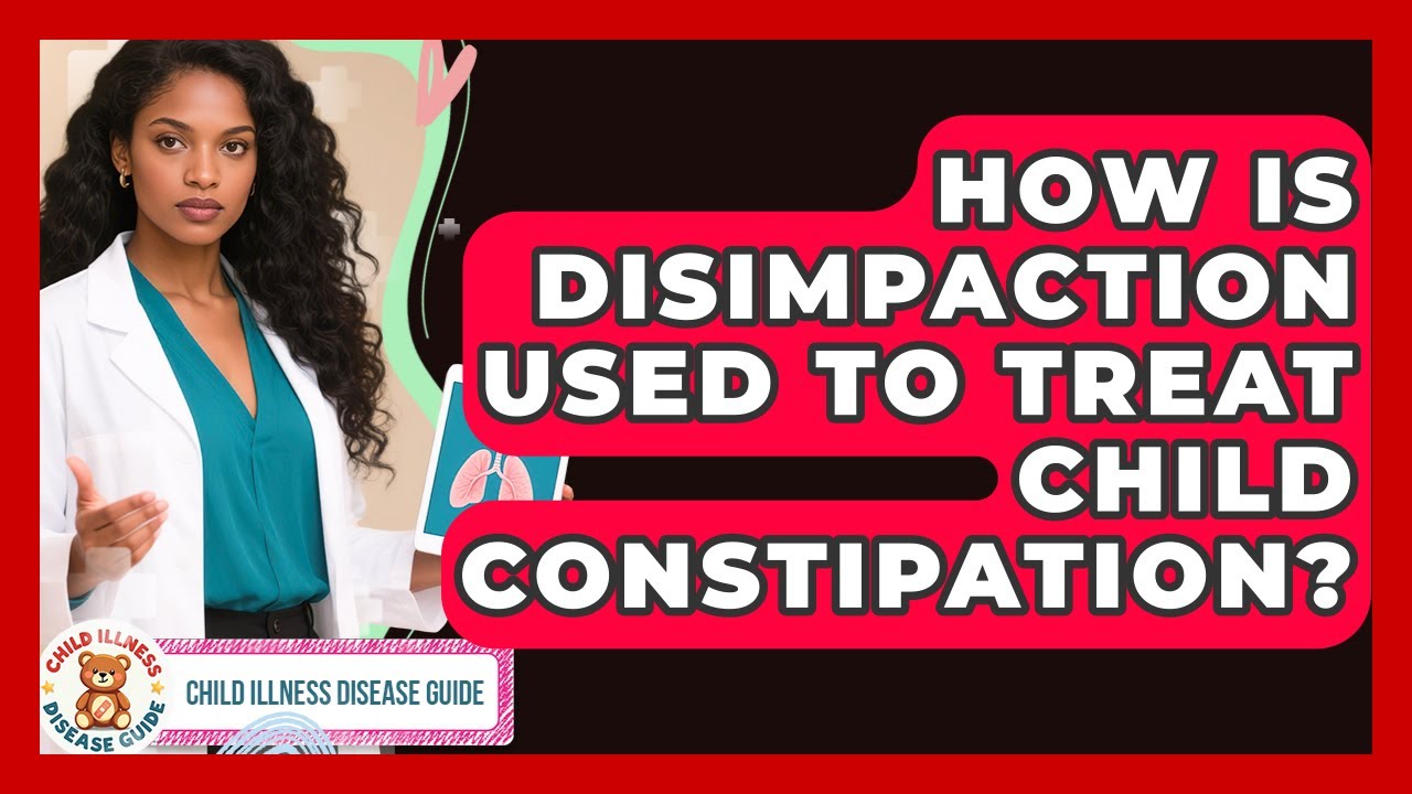 How Is Disimpaction Used To Treat Child Constipation? - Child Illness Disease Guide