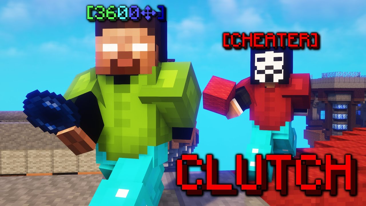 Clutching vs GOD BRIDGE Cheater in Solo Bedwars…