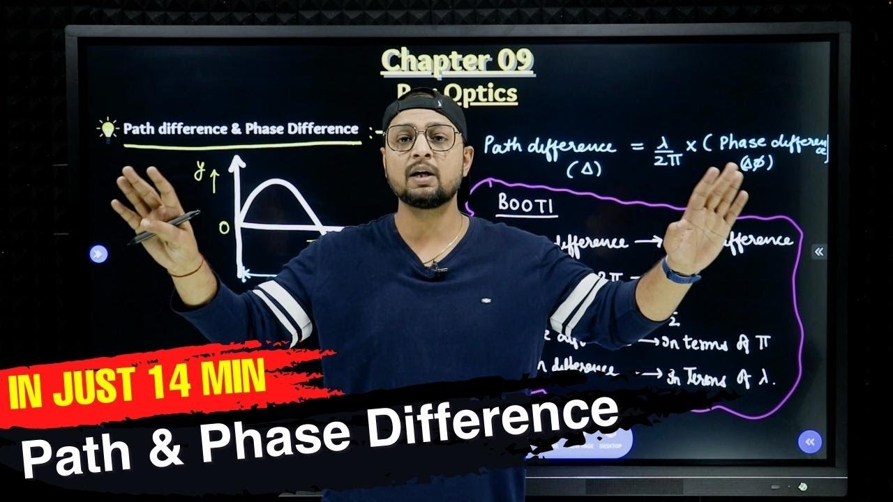 35.Chapter - 10 | Wave Optics | Path Difference & Phase Difference | Physics Baba 2.O