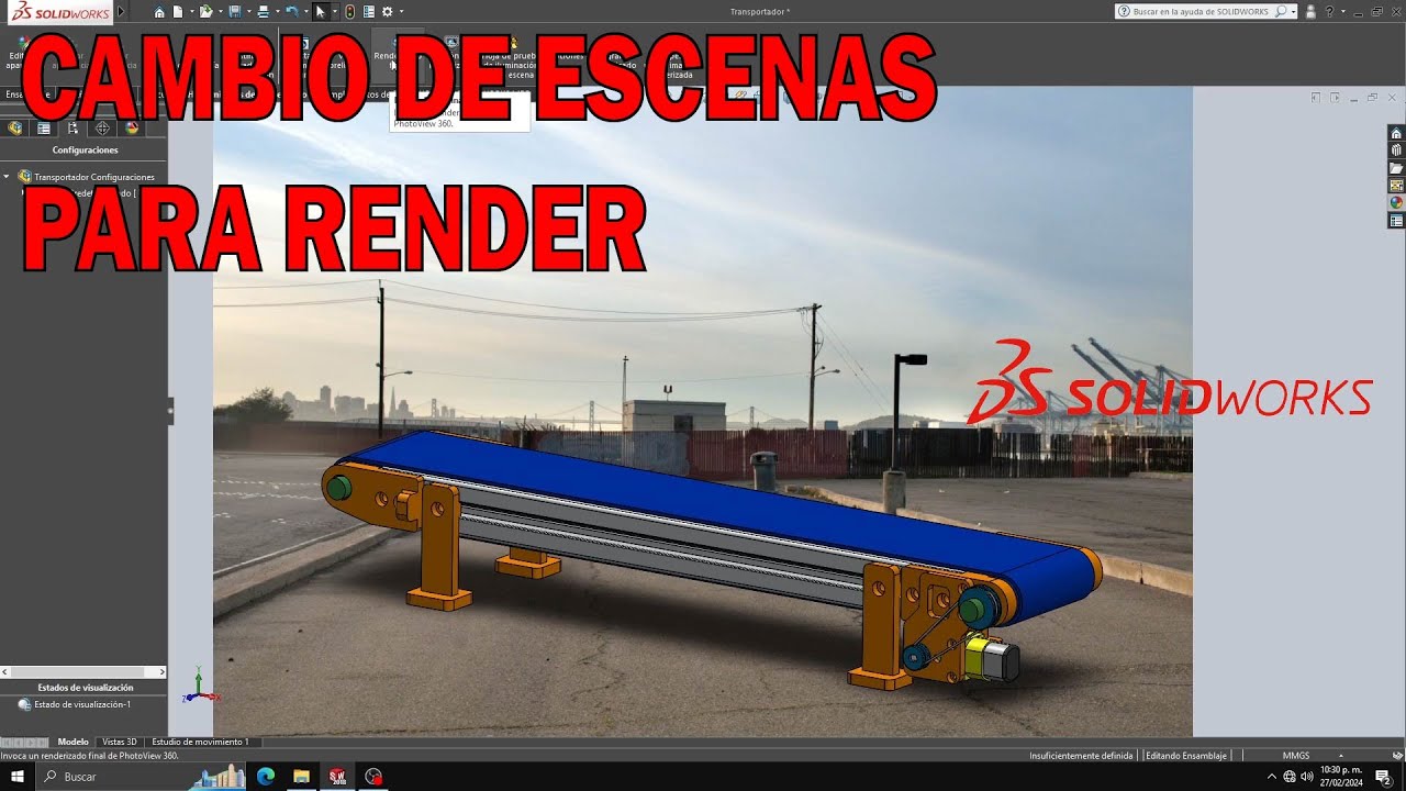 Cambio de escenas en solidworks