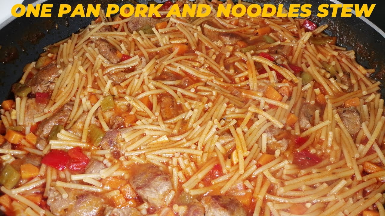 ONE PAN Pork and Noodles Stew | Cooked In 45 Minutes