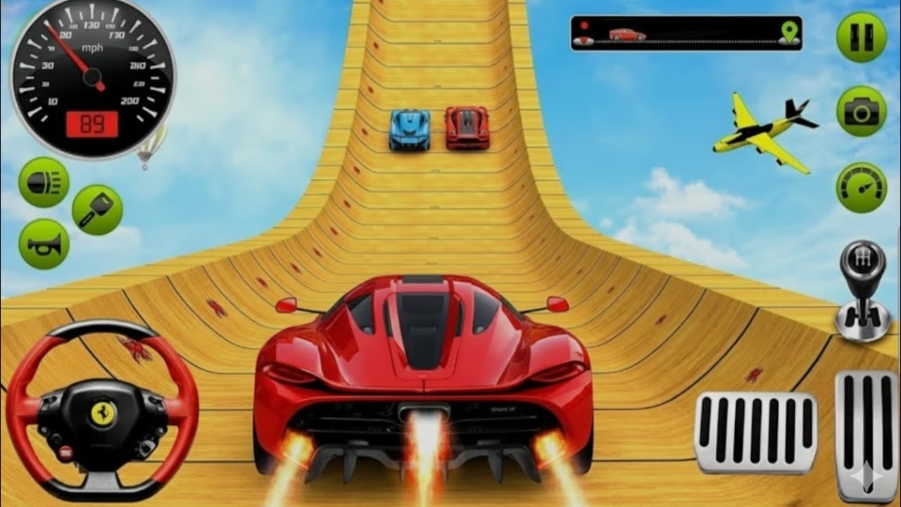 Impossible Mega Ramp Racing 😱🔥 | High Speed Supercar Stunt Gameplay