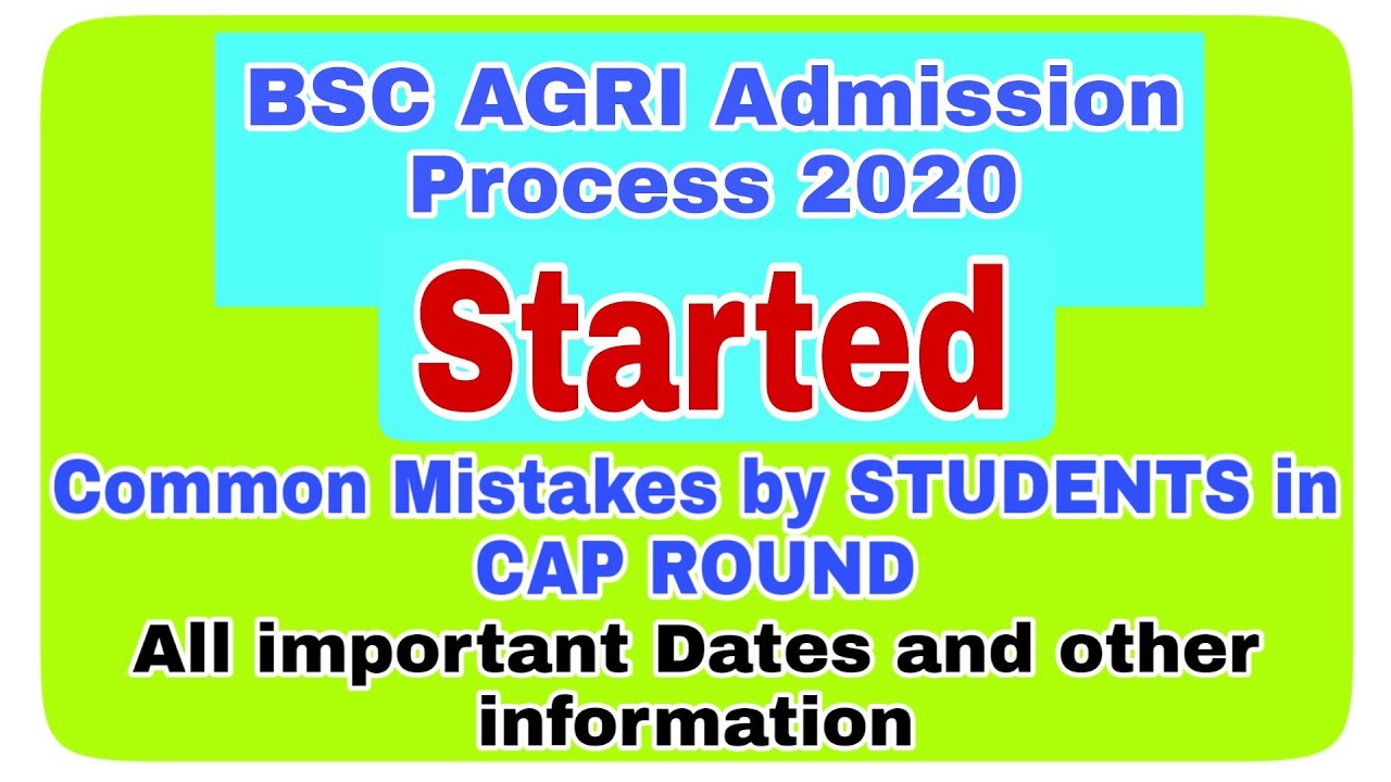 Bsc Agri Admission 2020