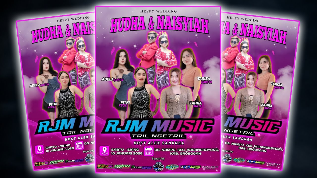 🔴#live RJM MUSIC  // WEDDING HUDHA & NAISYIAH //  NAMPU 10/01/26 // WIDJAYA //