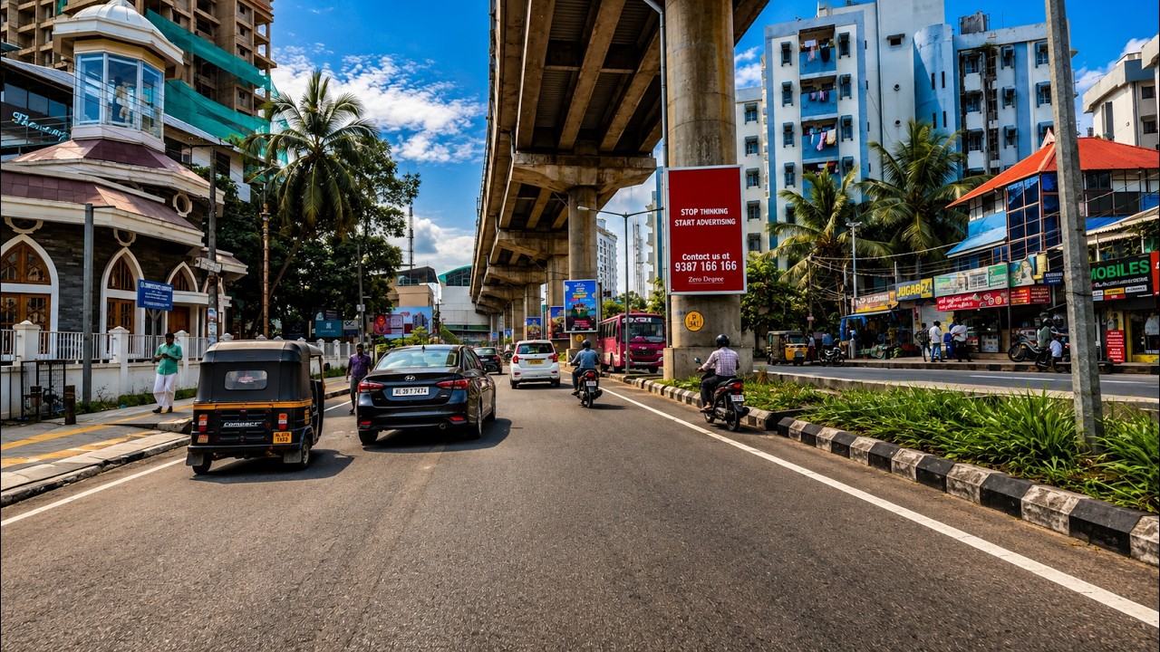 Kochi City Bike Ride 🇮🇳 | NH 66 Highway Drive Through Kochi | Kerala, India | 4K 60FPS