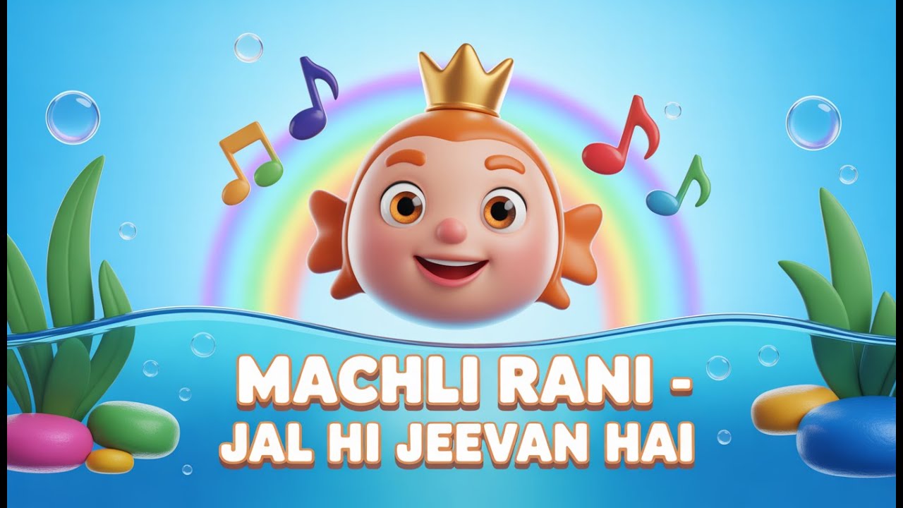 मछली रानी जल ही जीवन है 🐟 | Cute Fish Song | Hindi Kids Rhyme | 3D Cartoon