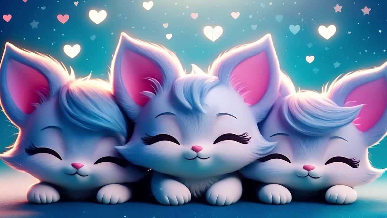 Sleepy Cats 🎵 Lullaby for Babies to go to Sleep, Healing, Soothing