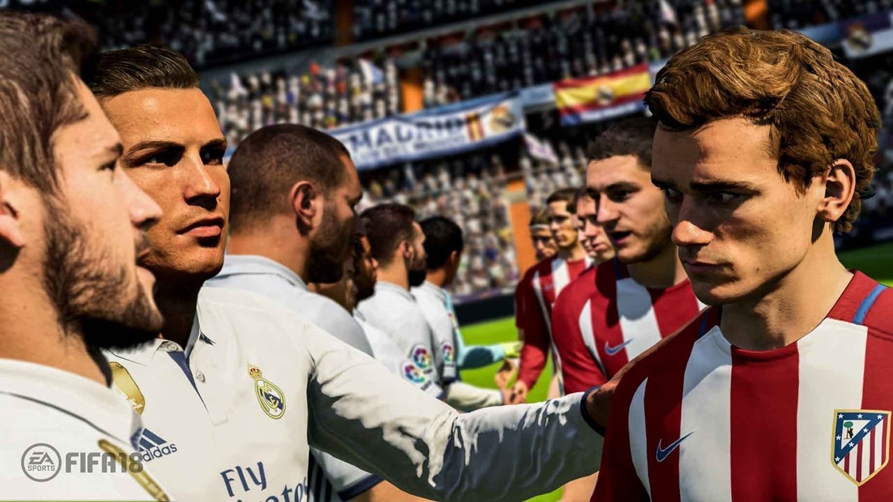 FIFA 18 - REAL MADRID VS. ATLETICO MADRID GAMEPLAY DUBLADO