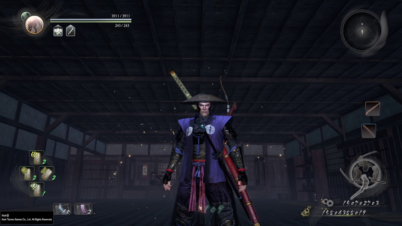 Nioh atributos  build montada kingo com Izanami e ou Izanagi.