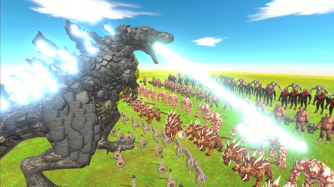 Godzilla vs 1000 Infernals - Battle Royale Tournament - Animal Revolt Battle Simulator