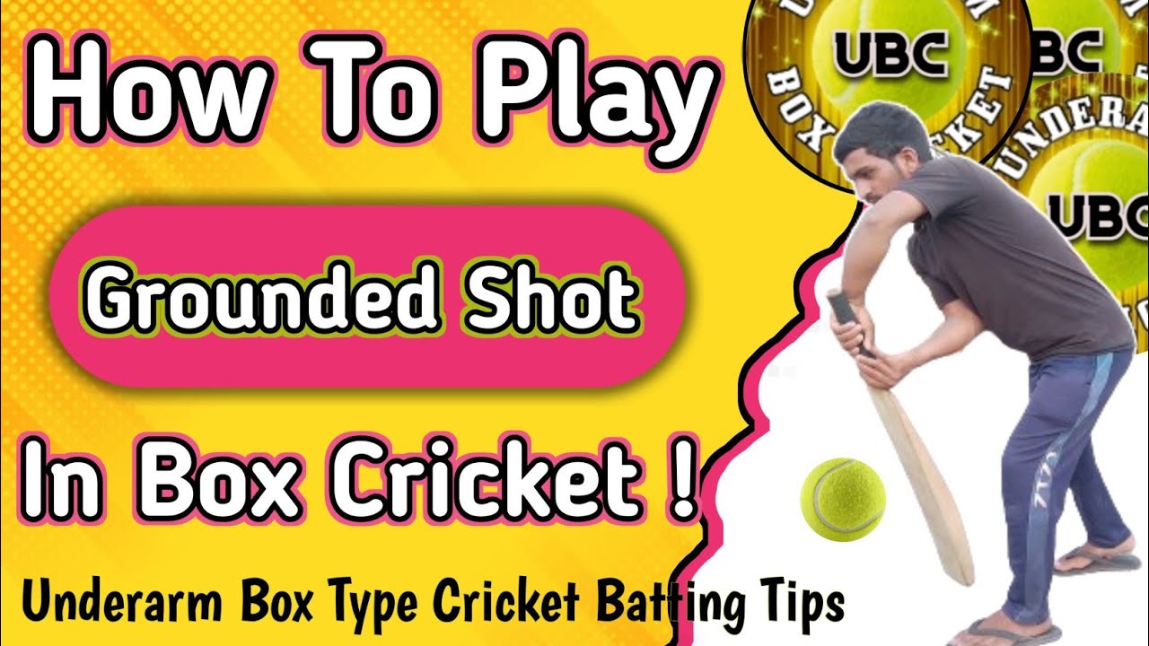 How To Play Grounded Shot In Underarm Cricket | Box Cricket Batting | Flat Shot !