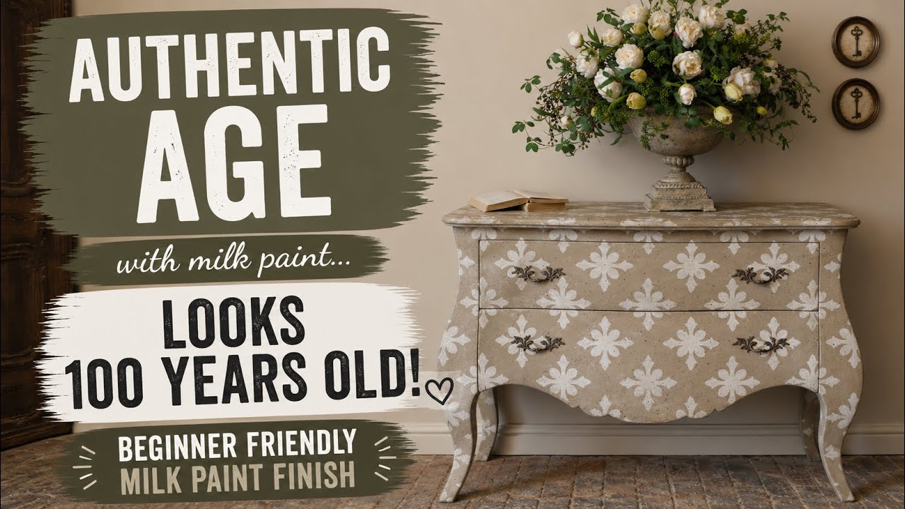￼(MILK PAINT) on furniture￼ authentic age ￼