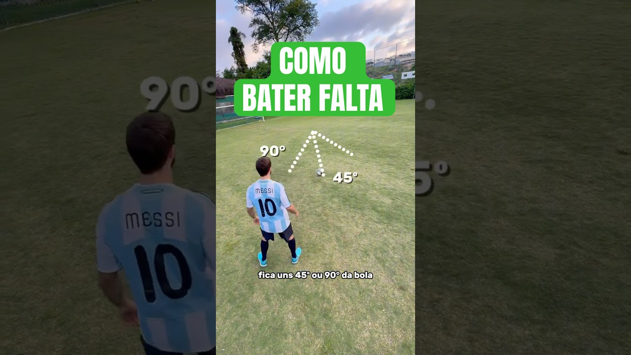 COMO BATER FALTA 🔥 #futebol #falta #tutorial #bera