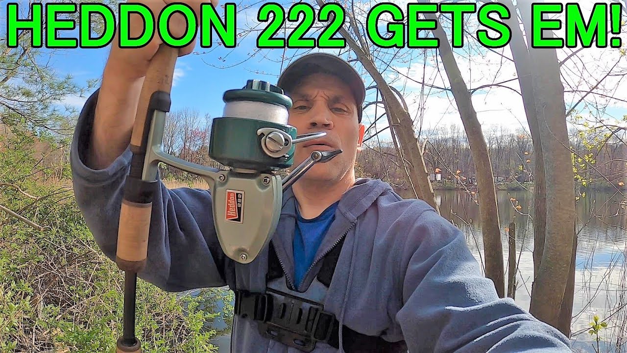 Heddon 222 vintage spinning reel challenge 😁👍 IT WORKS!