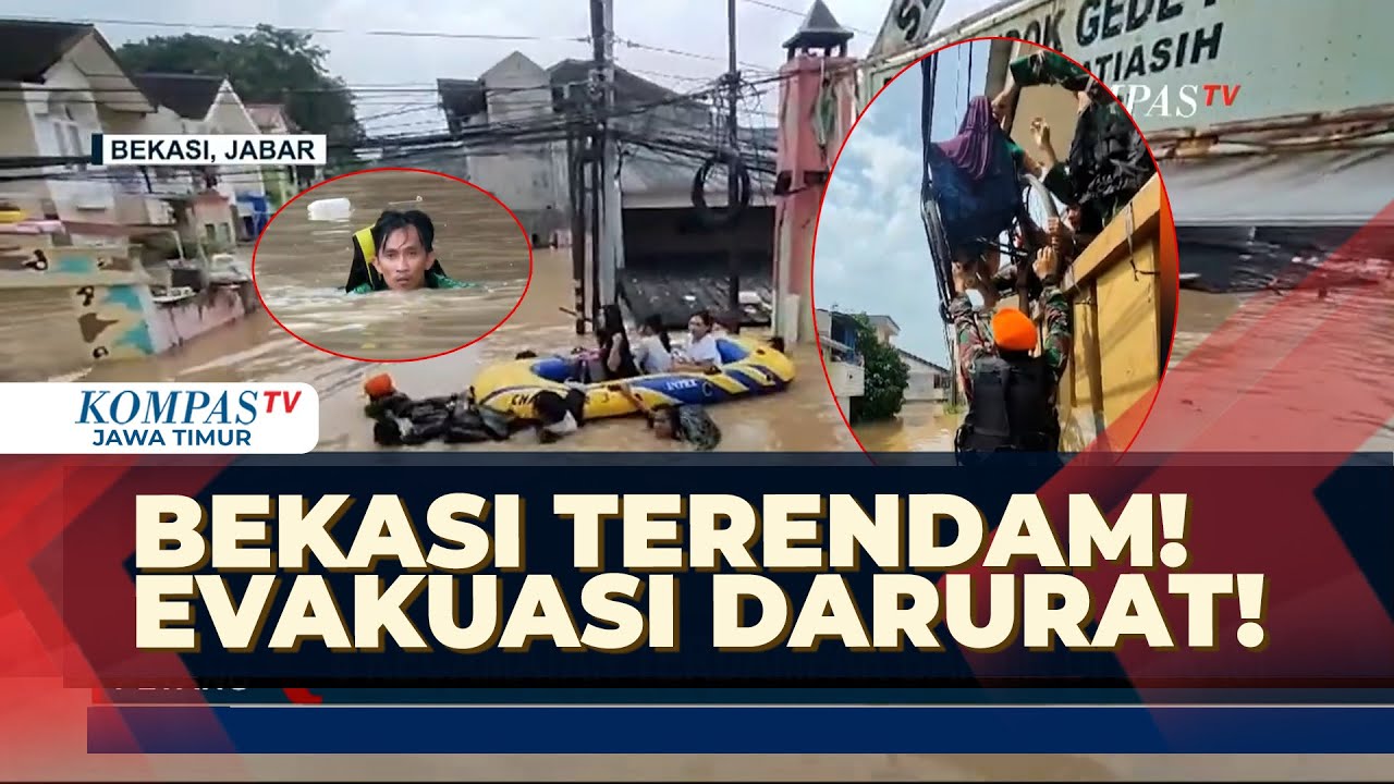 Banjir Besar Bekasi! Mega Mall & 8 Kecamatan Terendam! Titik Terparah Hingga Upaya Evakuasi Korban
