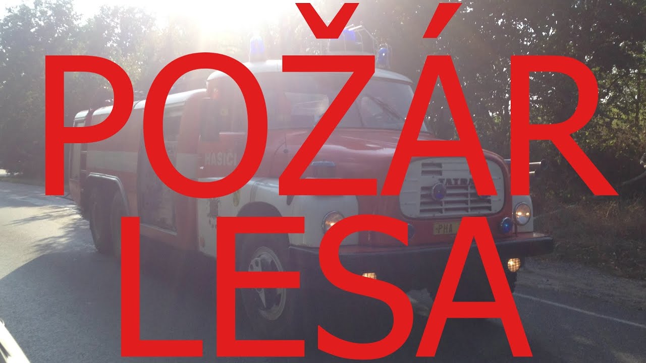 Požár lesa -  Velké Popovice 15.9.2016