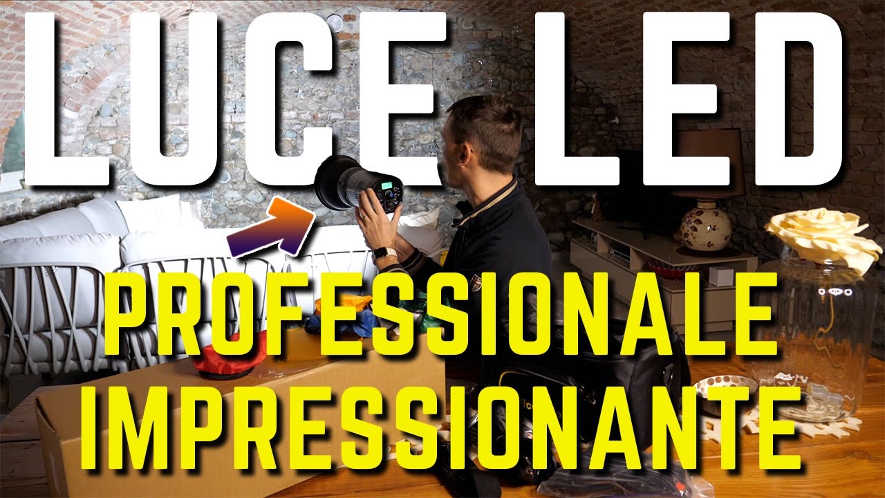 LUCE LED PROFESSIONALE a BATTERIA di qualit&agrave; per video su Youtube e in studio