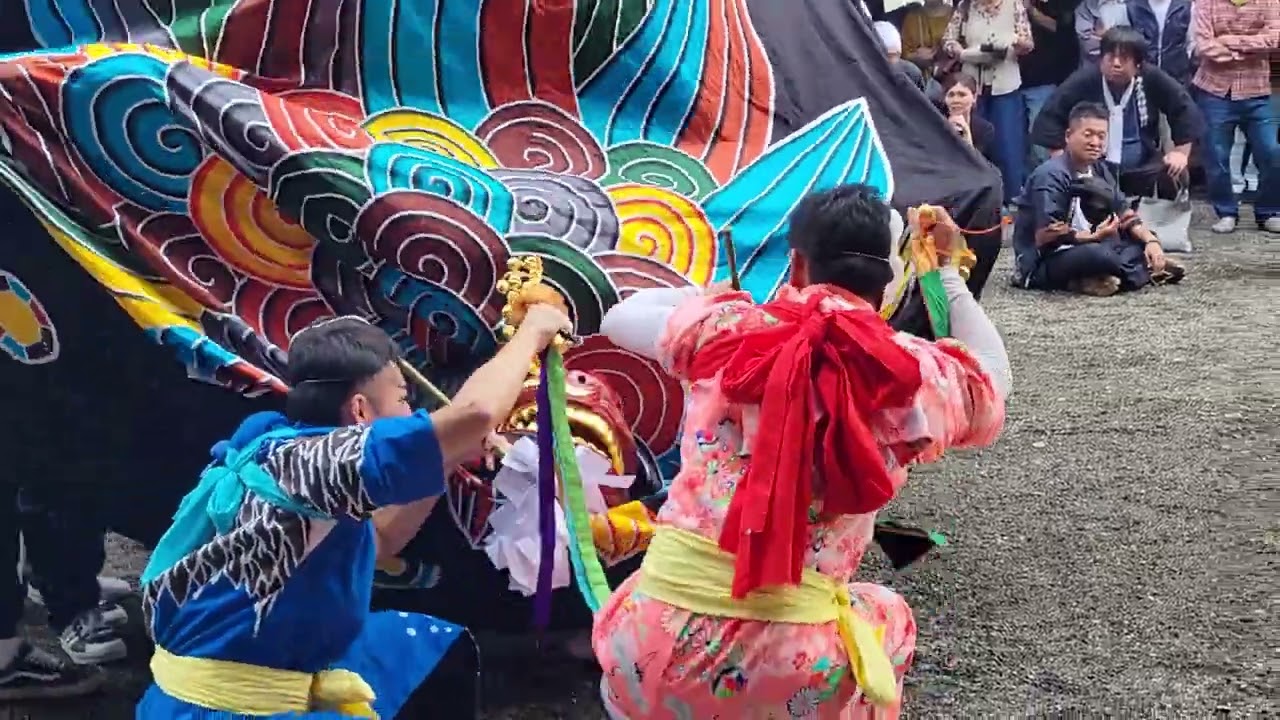 神子浜の獅子舞～本殿前奉納～！弊の舞、乱獅子、太刀の舞