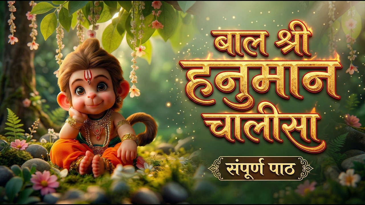 बाल श्री हनुमान चालीसा संपूर्ण पाठ | Shree Hanuman Chalisa | सबसे शक्तिशाली हनुमान चालीसा | for Kids